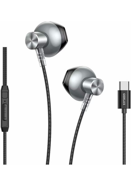 Teknosepetim Type-C Kulakiçi Kablolu Kulaklık Mikrofonlu 15 Pro Max S24 Ultra Uygun Kulaklık