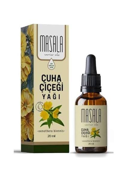 Masala Çuha Çiçeği Yağı 20 Ml. Soğuk Pres (Evening Primrose Carrier Oil) modelleri