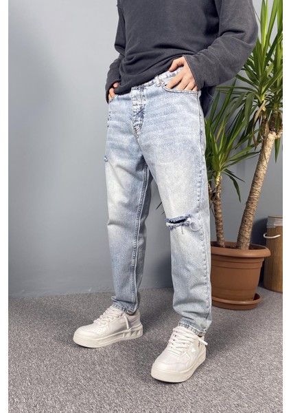 Yırtıklı Kot Pantolon Buz Mavisi Jean - Kot Pantolon fiyatları