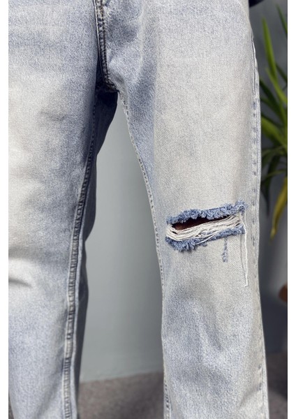 Yırtıklı Kot Pantolon Buz Mavisi Jean - Kot Pantolon modelleri