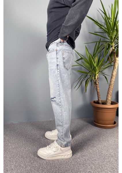 Yırtıklı Kot Pantolon Buz Mavisi Jean - Kot Pantolon fırsatları