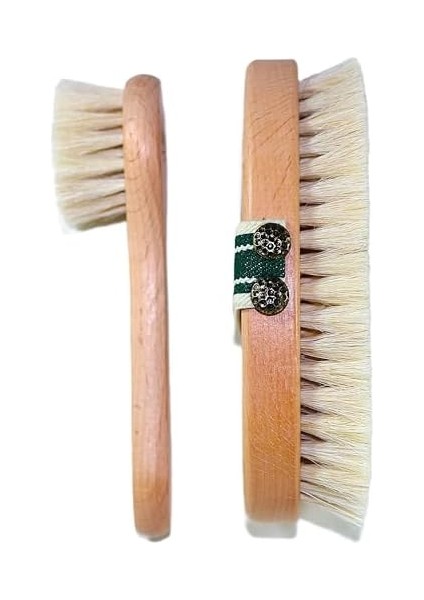 Eldione Natural 4 Adet Kişisel Bakım Seti Doğal At Kılı Selülit Karşıtı Vucüt Bakım Fırçası,gençleştirici Sıkılaştırıcı Yüz Fırçası Ahşap Masaj Aleti Ponza Topuk Taşı Peeling