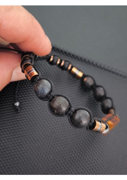 Fosilli Natürel Baltık Damla Kehribar-9-10 mm Avustralya Siyah Opal -Mat Oniks-Hematit Doğaltaş Bileklik Takı Aksesuar Erkek Bileklik indirimleri
