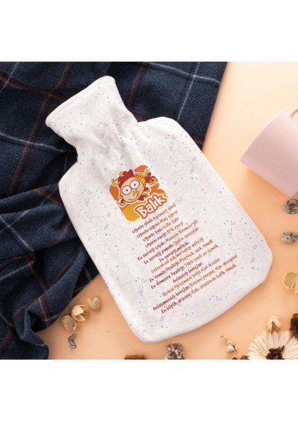 Hediyesepeti Balık Burcu Arkadaşa Hediye Esprili Yorumlu Sıcak Su Torbası