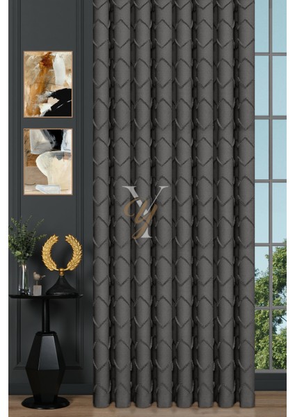 Jakar Kesme Fon Perde Ezgi V-6016 Antrasit fiyatları