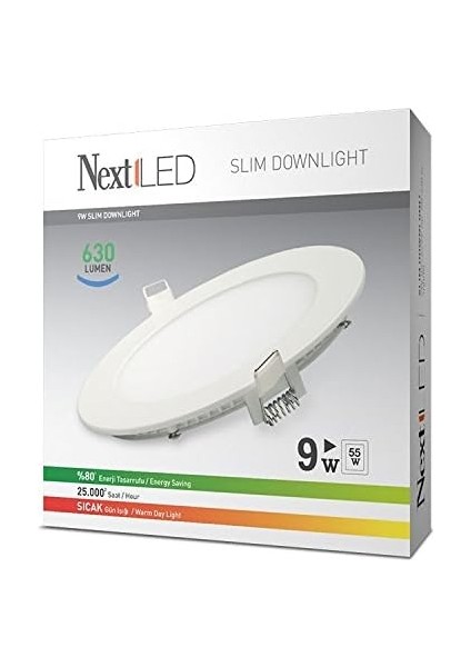9W-SLY Gün Işığı LED Slim Ampul