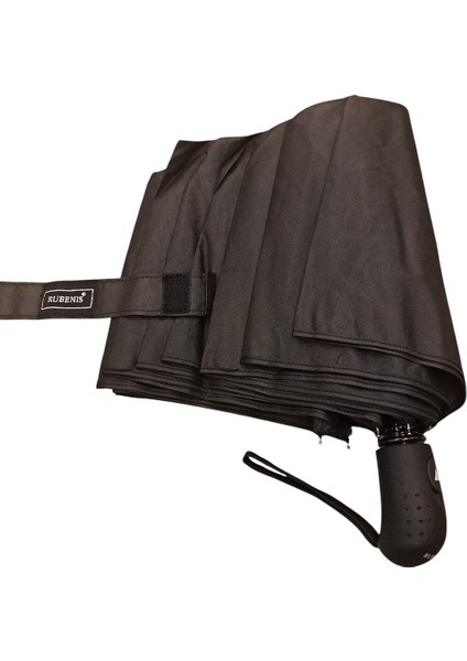 8 Tel Lüx Yarı Otomatik Siyah Erkek Şemsiye, Şık ve Dayanıklı Tasarım indirimleri