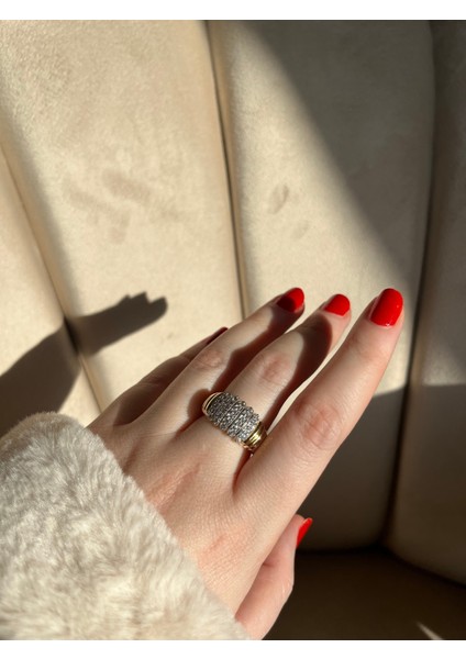 Gold Ayarlanabilir 14K Altın Kaplama Yüzük