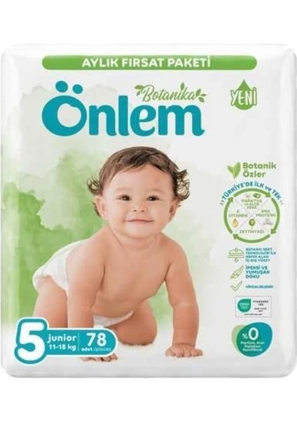 Önlem Botanika 5 Numara Junior Bebek Bezi Fırsat Paketi 78 Adet