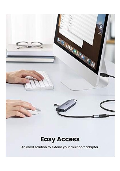 Type-C Erkek To Type-C Dişi Uzatma Kablosu 1 Metre modelleri