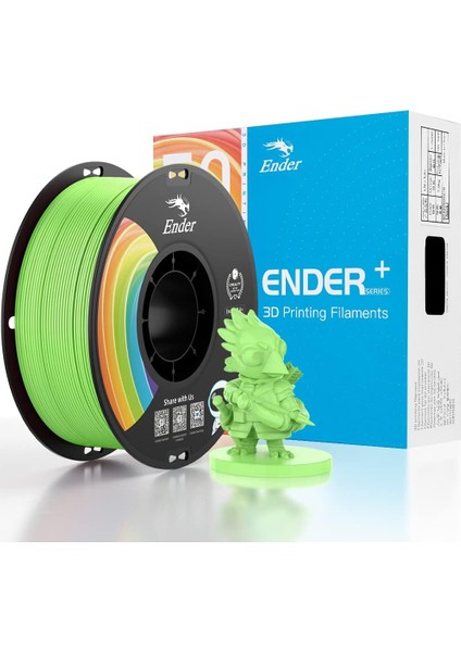 Resmi 3D Yazıcı Filament Ender Pla Pro Filament, Pla+ 3D Baskı Filamenti, Dayanıklı ve Dayanıklı, Boyutsal Doğruluk +/-0,02 Mm, 1,04 Kg/makara (Ep+-Elma Yeşili, Ender Pla Pro-1kg)