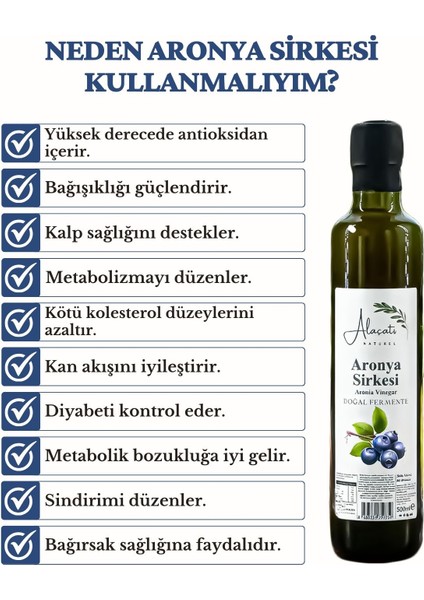 Aronya Sirkesi Yüksek Antioksidan Doğal Fermantasyon - Aronia Vinegar 500 ml fiyatları