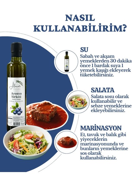 Aronya Sirkesi Yüksek Antioksidan Doğal Fermantasyon - Aronia Vinegar 500 ml modelleri