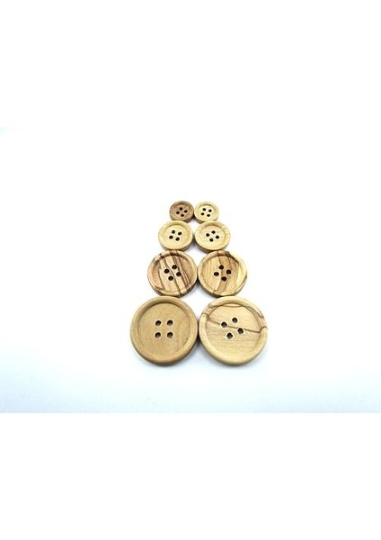 Dikme, 4 Delik Simit Model, Ahşap, Zeytin AĞACI,100 Adet 20MM-32L fiyatları