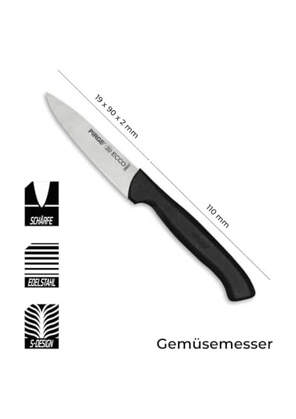 Sebze Bıçağı Sivri Ecco 38047 9cm Siyah fiyatları