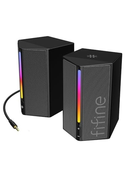 Bilgisayar Hoparlörü, Rgb&apos;li Masaüstü Bilgisayar Hoparlörleri, Ses Kontrolü, Oyun Hoparlörleri USB ile Çalışan, 3,5 mm Aux Ses Kablosuyla Çalışır, Dizüstü Bilgisayar Monitörü, Telefon fiyatları