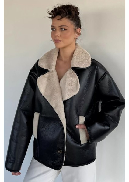 Kadın Kruvaze Yaka Içi Peluşlu Mont P-00019466