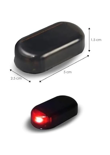 Oto Sahte Alarm Sistemi, Yanıp Sönen LED Işık, Güneş Enerjili Şarjlı modelleri