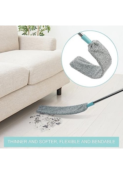 Boşluk Temizleme Silgisi, Uzun Saplı Yeniden Kullanılabilir Toz Temizleyici, Esnek Teleskopik Toz Fırçası, Ev Yatak Odası Mutfak Için Mikrofiber El Silgi Temizleme Aracı fiyatları