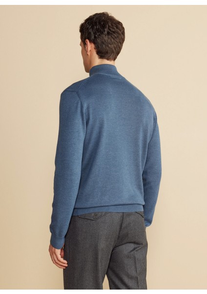 Bato Yaka Standart Mavi Melanj Erkek Kazak BBFW25MKL002 indirimleri