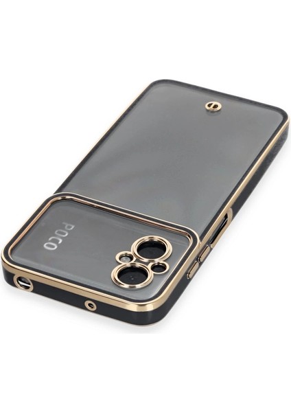 Buğz Xiaomi Poco M5 Kılıf Liva Lens Silikon - Siyah modelleri