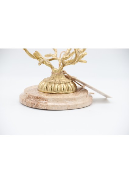 El Yapımı Dekoratıf Mermer Taşlı Bronz Desenli Obje fırsatları