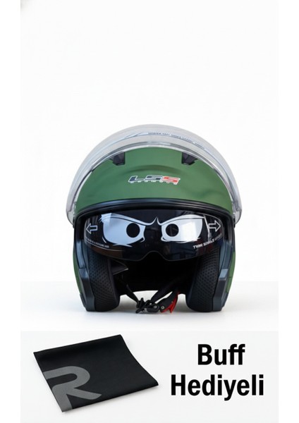 Yarı Açık Motosiklet Kaskı – Agresif Tasarım, Havalandırmalı, Vizörlü (Ece Belgeli)