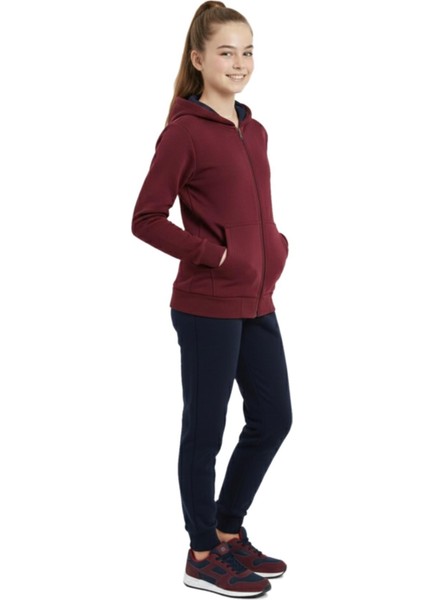 Kız Çocuk Kapüşonlu Fermuarlı 3 Iplik Eşofman Takım BGL-ST05051 modelleri