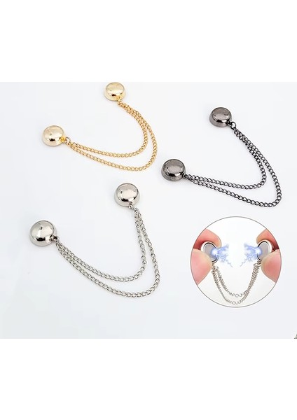 2'li Mıknatıslı Pantolon Paça Kısaltma Klipsi, Etek, Tişört, Pantolon Boy Kısaltma, Beden Daraltma