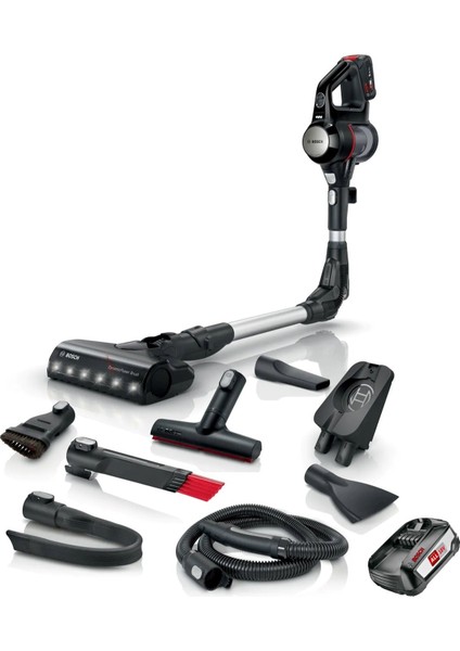 Unlimited 7 BCS711EXT Şarjlı Dik Süpürge - Katlanabilir Boru & LED Başlık Çift Bataryalı