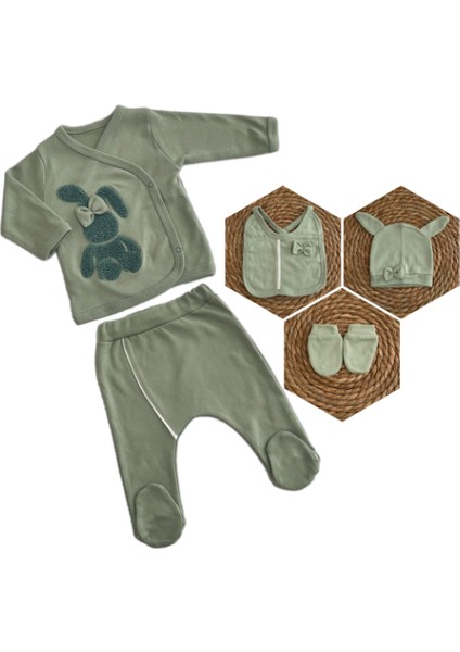 Yeni Sezon Tavşan Süzeneli 5 Parça Kız Bebek Hastane Çıkışı