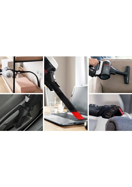 BCS711XXL Unlimited 7 Kablosuz Dikey Süpürge Çift Batarya Esnek Gövde & LED Başlık)