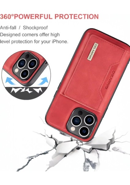 Iphone Uyumlu Hakiki Deri Ming Mıknatıslı Magsafe Kartlıklı Cüzdanlı Kılıf fırsatları