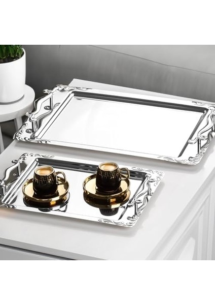 > Sade 2’li Çelik Tepsi Seti fiyatları