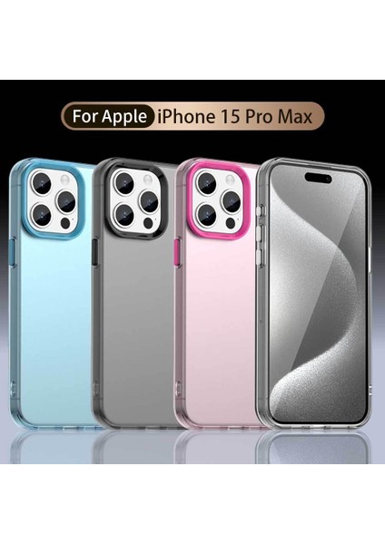 Iphone 15 Pro Max Uyumlu Kılıf Sararmaz Leke Tutmaz Buzlu Mat Renkli Soft Transparan Silikon Kapak modelleri
