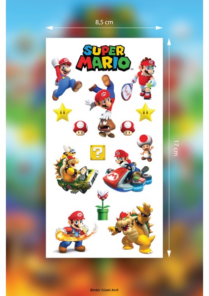 Süper Mario Sticker / Etiket (Ajanda, Scrapbook, Bullet Journal) fiyatları