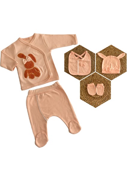 Yeni Sezon Tavşan Süzeneli 5 Parça Kız Bebek Hastane Çıkışı