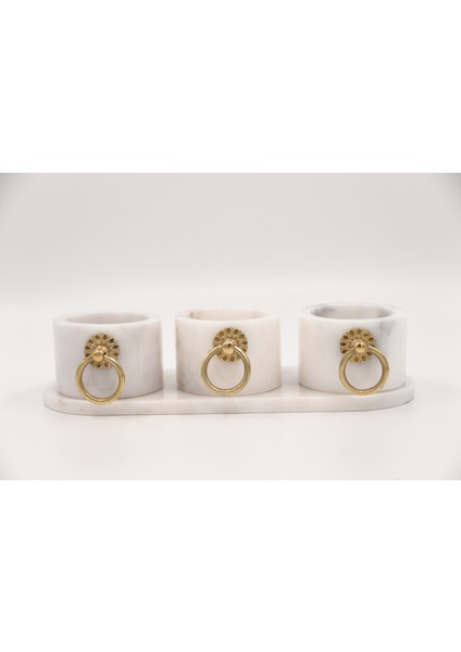 El Yapımı Mermer Taşlı Bronz Desenli Mumluk fiyatları