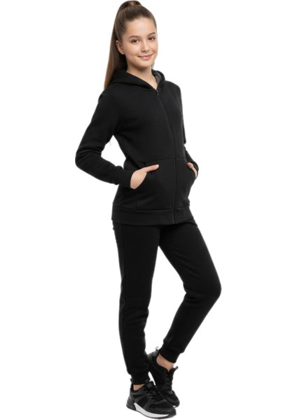 Kız Çocuk Kapüşonlu Fermuarlı 3 Iplik Eşofman Takım BGL-ST05052 modelleri