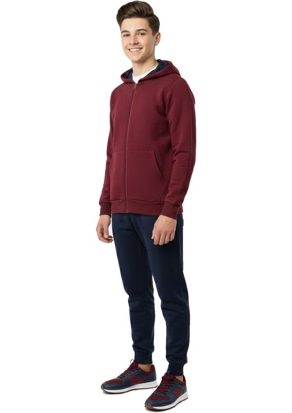 Erkek Çocuk Kapüşonlu Fermuarlı 3 Iplik Eşofman Takım BGL-ST05050 fiyatları