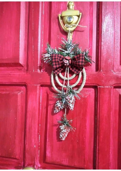 Kozalak Garland Hediyelik Yılbaşı Kapı Duvar Süsü fiyatları