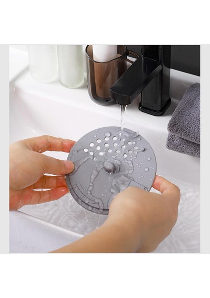 1 Adet Banyo ve Mutfak Koku Önleyici Duş Lavabo Süzgeci Kokuya Karşı Koruyucu Gri M-137