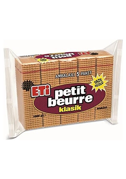 Eti Petit Beurre Bisküvi 5 x 200 G fiyatları