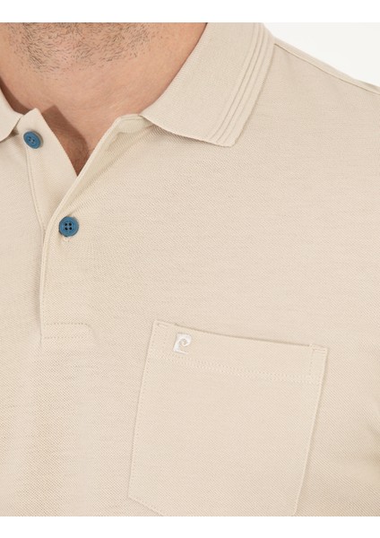 Erkek Taş Regular Fit Polo Yaka Basic Tişört 50269604-VR049