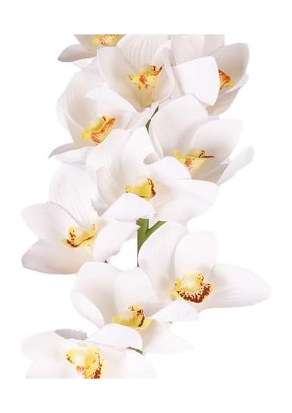 Yapay Orkide Gerçek Dokunuş Beyaz-Sarı 75 Cm. fiyatları