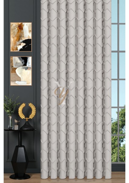 Jakar Kesme Fon Perde Ezgi V-6001 Ekru fiyatları