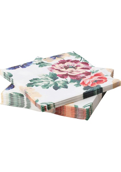 Smaksınne Kağıt Peçete, 33 x 33 Cm, Çok Renkli/çiçek
