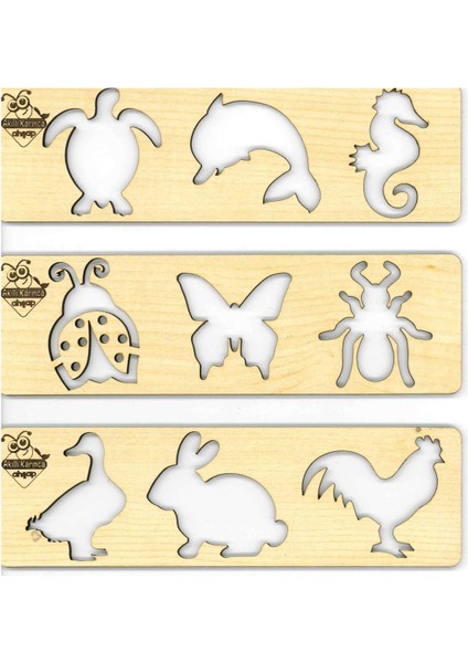 Karınca Ahşap Eğitici Hayvanlar Çizim Kalıpları