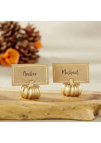 Aspen Fall Mini Kabak Masa Kartı Tutucu (6 Adet), Şükran Günü Masa Dekorasyonu, Temalı Düğünler, Gelin Için Mükemmel modelleri