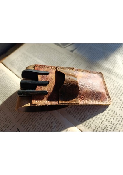 Gerçek Deri Özel Kalemleriniz Için Kalemlik ( 2*3 Kalem Için ) 27 cm \ 6 cm NLU74 modelleri